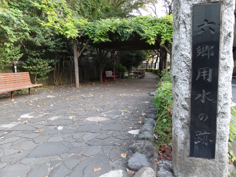 六郷用水の跡地遊歩道